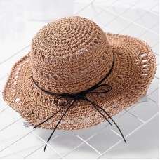 Straw Hat Sun Handmade Crochet Ladies Brim Summer Wide Beach Raffia Mujers Hats  eb-13947486